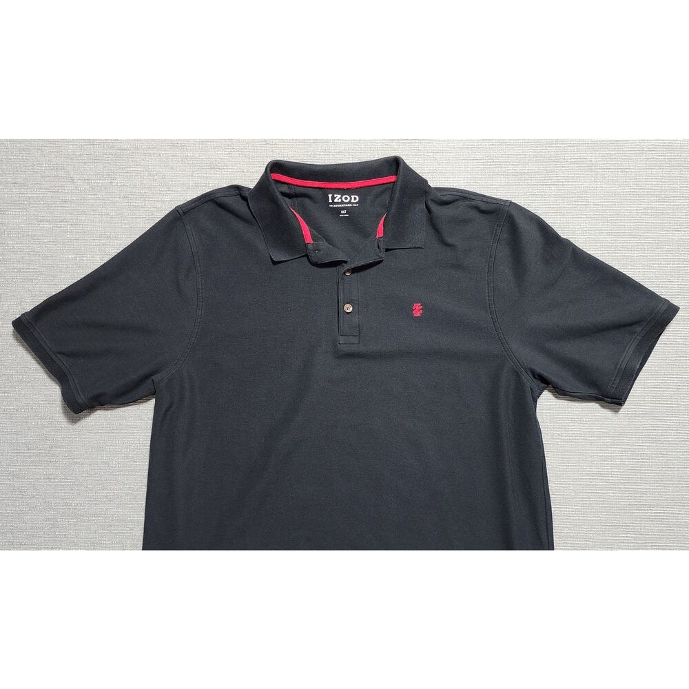 IZOD Advantage Polo Shirt Men’s XLT Tall Black‎ Short Sleeve